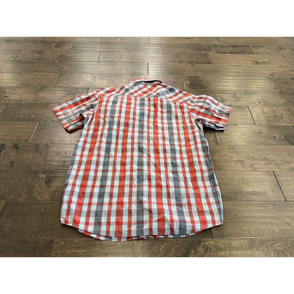 Mountain Hardwear Mens Multicolor Plaid Short Sleeve Button Up Shirt Size L - Picture 3 of 9